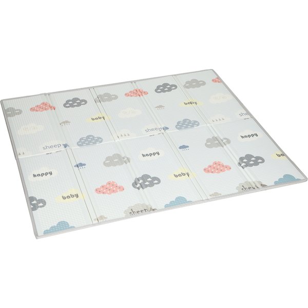Aiyaplay Tapis De Jeu Pour BéBé Pliable Et RéVersible, Tapis De Sol En Mousse éPais, 194 X 176,5 X 1,5 Cm, Multicolore-image