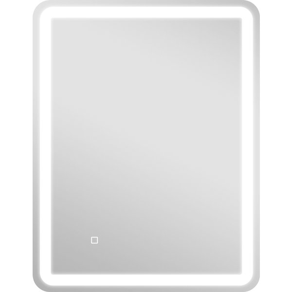 HOMCOM Badspiegel mit Beleuchtung 70 x 90 cm LED Spiegel mit 3 Lichtfarben Wandspiegel mit Touchschalter, Memory-Funktion Lichtspiegel Beschlagfrei Silber Aosom