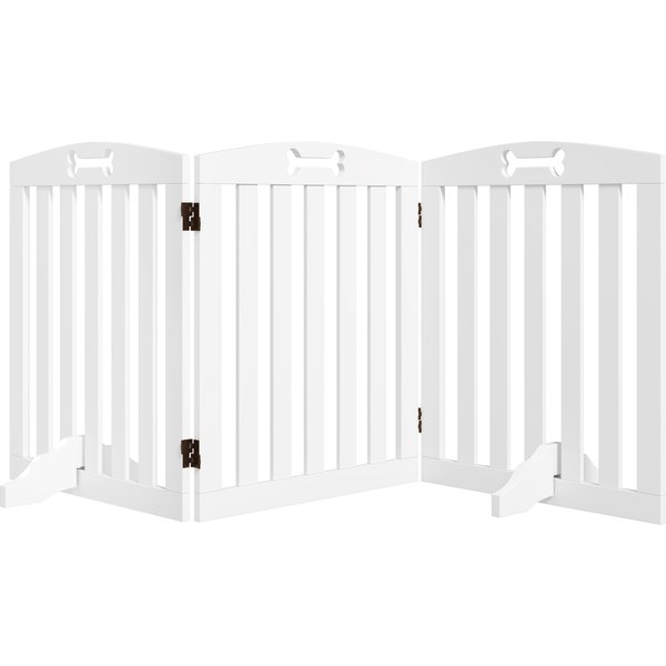 PawHut Freestanding Wooden Dog Gate 155cm Wide