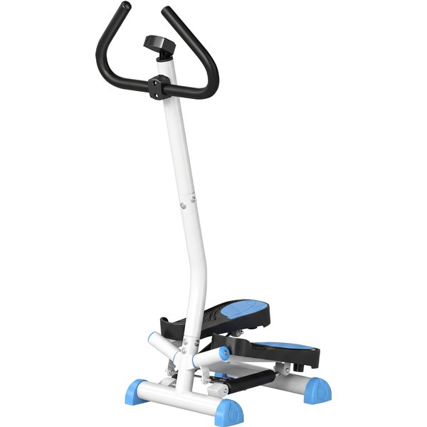 HOMCOM Adjustable Stepper Aerobic Ab Exercise Fitness Workout Machine with LCD Screen & Handlebars, Blue | Aosom Ireland