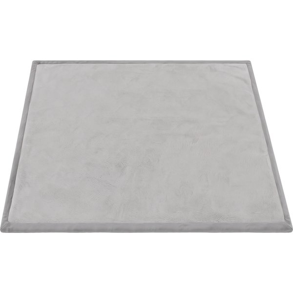 AIYAPLAY Krabbelmatte 3 cm dicke Spielmatte Baby mit weicher Flanell 127 x 127 cm rutschfest wasserabweisend Krabbeldecke Kindermatte für Innen & Outdoor, für Kinder 0-3 Jahre Hellgrau Aosom