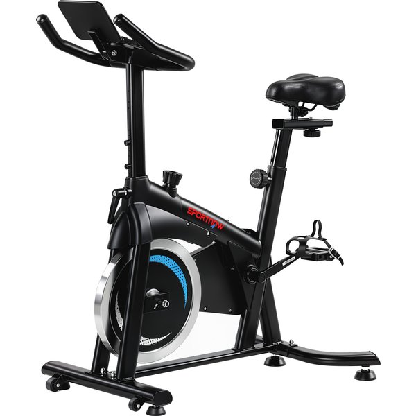 Sportnow VéLo D'appartement VéLo Biking Connecté Avec App Zwift Et Kinomap MagnéTique Silencieux ÉCran LCD 98 X 57 X 120 Cm Noir-image