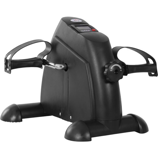 Homcom Mini VéLo D'appartement Pour Jambes Bras Appareil De Fitness Avec éCran Lcd 35 X 40 X 31 Cm Noir-image