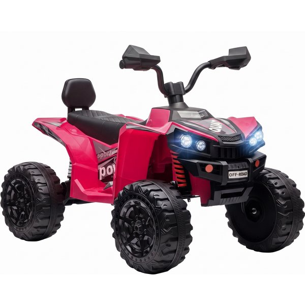 AIYAPLAY 24V 2 Seater Electric Quad Bike for Kids, Ride On Car ATV Toy w/ Forward Backward, for Boys Girls 3-8 Years, Pink | Aosom Ireland