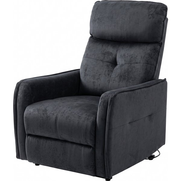HOMCOM Elektrischer Relax-Sessel mit Aufstehhilfe für ältere Personen, 2 Vibrations-Massagepunkte, Sitz mit Taschenfederkern, hohe gepolsterte Rückenlehne, Seitentaschen, Fußstütze, Chenille, Schwarz Aosom