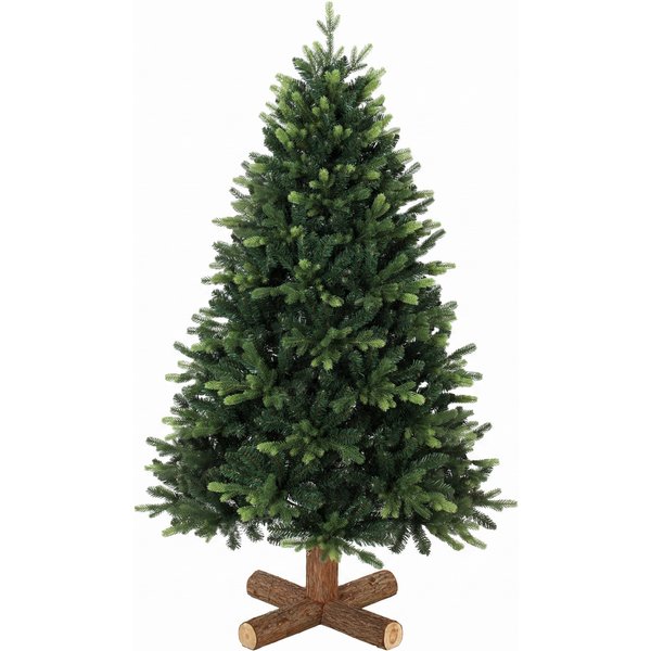HOMCOM Artificial Christmas Tree, Hinged Xmas Tree with 1620 PE & PVC Branch Tips, 5ft, Green | Aosom Ireland