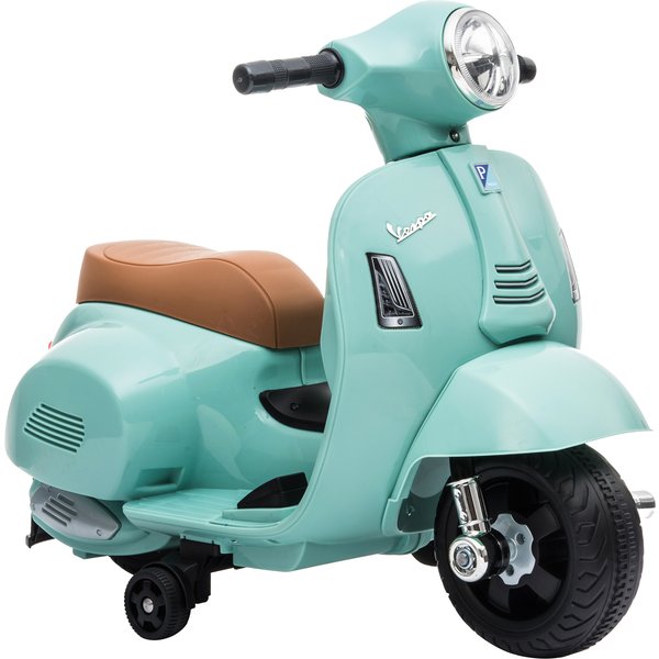 HOMCOM Vespa Licensed 6V Kids Electric Motorbike Ride On Motorcycle Battery Powered for 18-36 Months with Horn, Green | Aosom Ireland