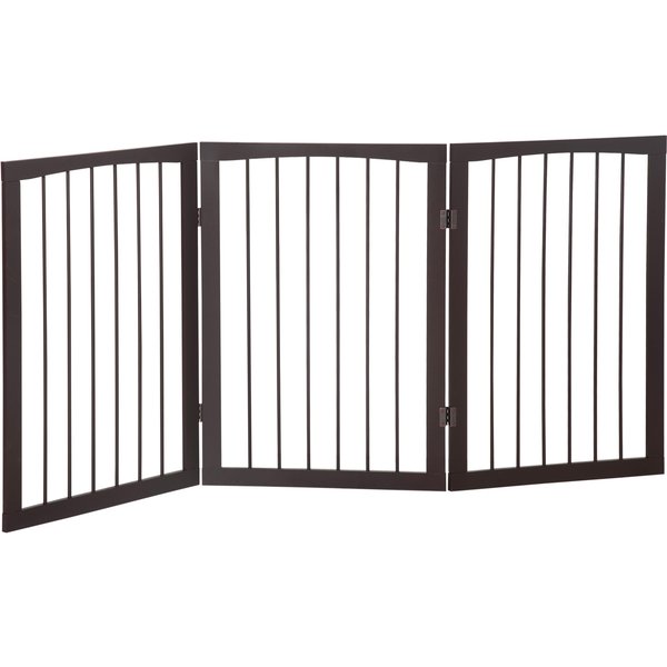 Pawhut BarrièRe De SéCurité Pour Animaux Domestique Barriere Escalier BarrièRe Modulable Pliable 160L X 76H Cm Mdf-image