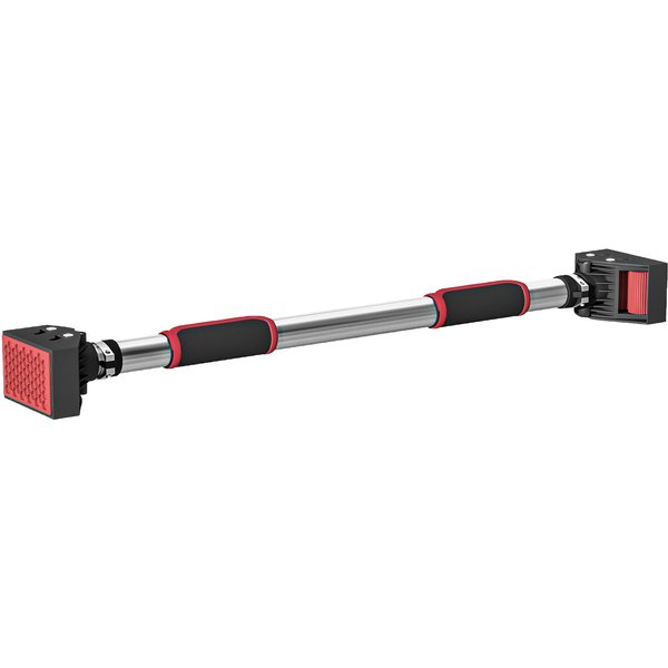 SPORTNOW Klimmzugstange verstellbar für Türrahmen rutschfest und wandmontierbar Pull Up Bar für Fitness Zuhause aus Stahl schwarz Aosom.de
