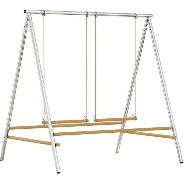 PawHut Hühner Spielgerüst aus Stahl Kiefernholz, Spielplatz für Hühner mit Sitzstangen, 2 Schaukeln, Hühner Klettergerüst, Hühnerspielzeug für 4-6 Hühner, für Hinterhofgeflügel Hühnerstall Aosom