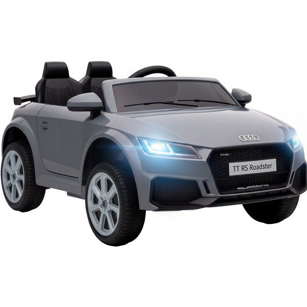AIYAPLAY 12V Audi TT RS Licensed Electric Car, Electric Ride On Toy with Remote Control, Dual Motors, 4-Wheel Suspension, Grey