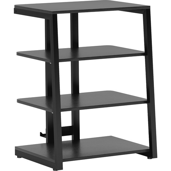 HOMCOM TV Stand Cabinet for 28 Inch TVs, Corner TV Unit with Open Adjustable Shelves and Extension Lead Holder, Entertainment Unit Aosom UK