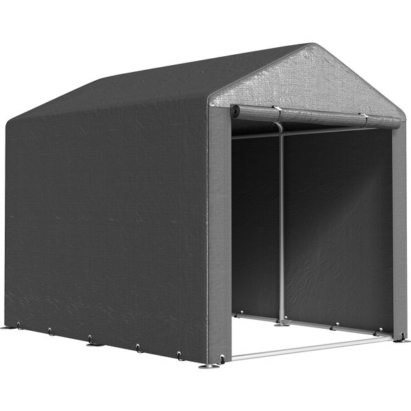 Outsunny Garagenzelt, 1,6 x 2,18 x 1,72 m Lagerzelt mit UV-Schutz, Reißverschlusstür, Wasserabweisend Foliengarage für Gartengeräte Aosom
