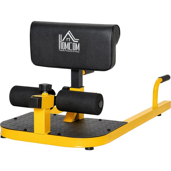 HOMCOM Sissy Squat Kniebeugentrainer 3 in 1 Beintrainer Bauch-Gesäß-Trainer verstellbar bis 120 kg 50 x 97 x 44,5–56,5 cm für effektives Workout Aosom.de