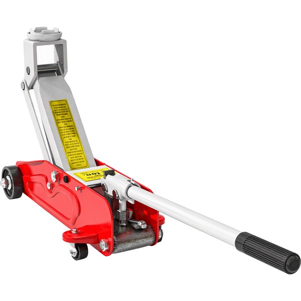 HOMCOM Hydraulischer Wagenheber 2t, Kompakter Rangierwagenheber mit 360° Rollen Überlastschutz, 120-300 mm Hubhöhe, Stahl Wagenheber für Auto SUV Aosom