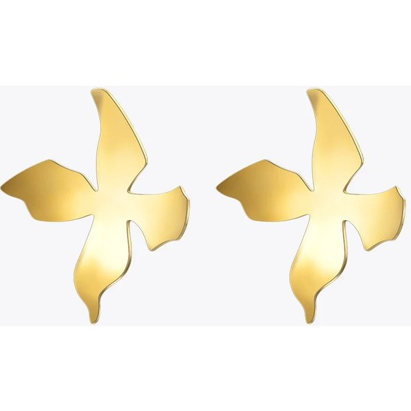 Big Flower Stud Earrings For Women Wholesale Gold Color Stainless Steel Spring Earings Fashion Jewelry Oorbellen E5464