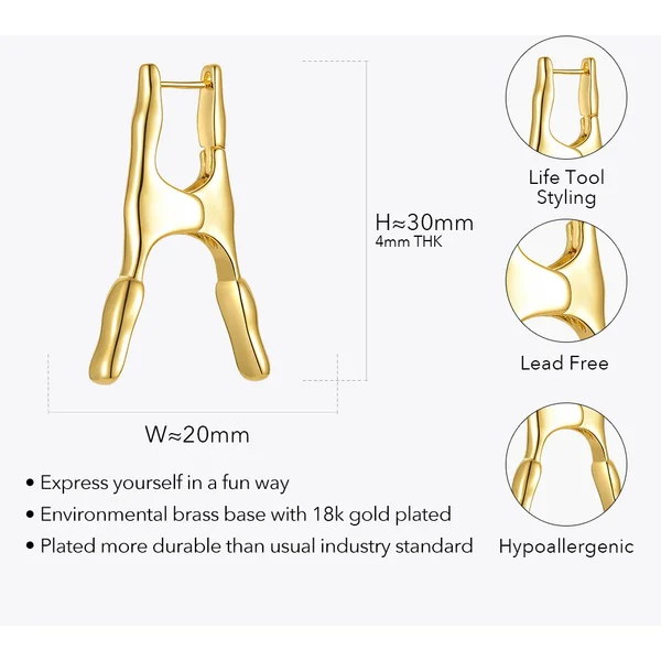 Special Life Tool Styling Earrings For Women Gold Color Fashion Jewelry Earring 2025 Gift Pendientes Mujer E221361