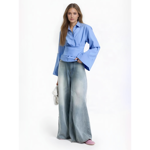 ZR Long Sleeve Shirt Women Shirts Woman Vintage Elegant Women's Luxury Blouses Summer Top Y2K Tops Harajuku Fashion Blouses