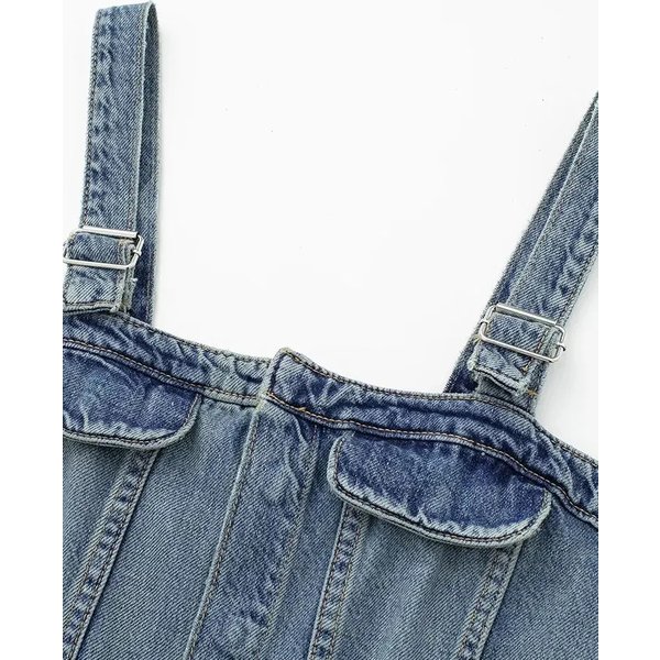 2025 Autumn Denim Jumpsuit Women Off Shoulder Jean Woman Ruched Women's Long Jumpsuit Streetwear Backless Jumpsuit