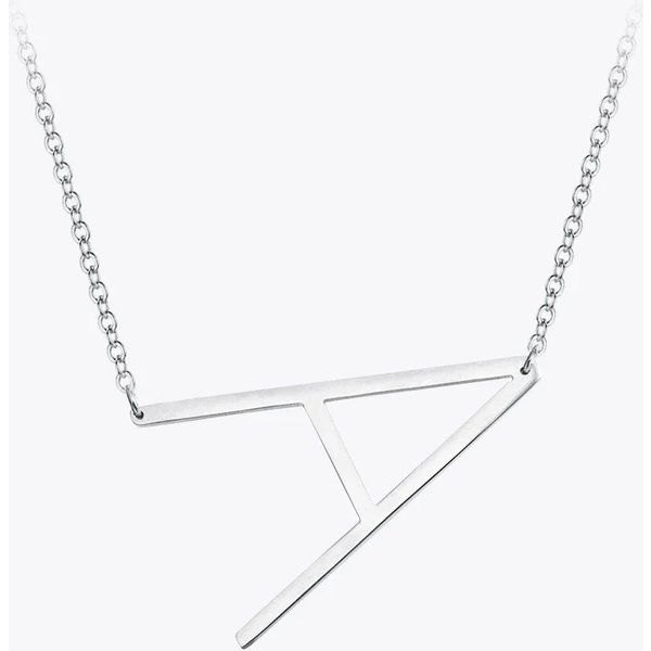 Enfashion Letter Necklaces Pendants Alfabet Initial Necklace Stainless Steel Choker Necklace Women Jewelry Kolye Collier collare