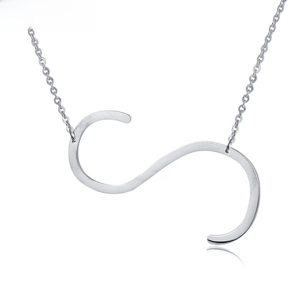 Enfashion Letter Necklaces Pendants Alfabet Initial Necklace Stainless Steel Choker Necklace Women Jewelry Kolye Collier collare