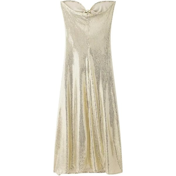 Sexy Cut Out Midi Dresses Woman Off Shoulder Sequin Dress Women Glitter Strapless Party Dresses Bodycon Backless Long Dress
