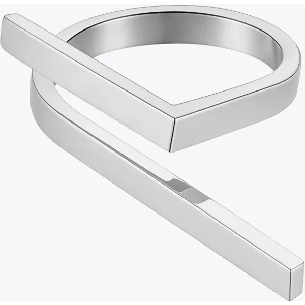 Futuristic Rings For Women Simple Gold Color Stainless Steel Ring Fashion Jewelry Birthday Christmas Gift R214185