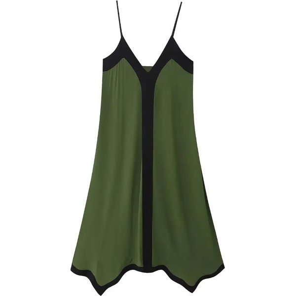Rindu 2025 Women's Stitching Camisole Dress Summer Sexy Prom Female Dress Zevity Elegant and Pretty White Dress