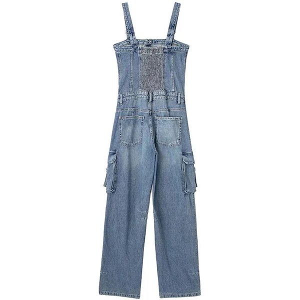 2025 Autumn Denim Jumpsuit Women Off Shoulder Jean Woman Ruched Women's Long Jumpsuit Streetwear Backless Jumpsuit