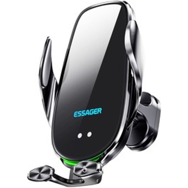 Essager Qi 15W Wireless Charger Car Phone Holder Air Outlet Mount For Iphone 14 13 12 X Pro Max Xiaomi Huawei Fast Charging-image