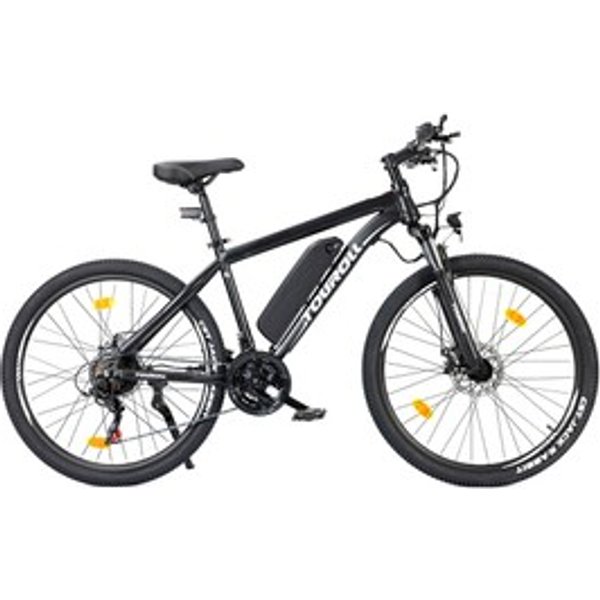 Touroll U1 VéLo VTT éLectrique Toutterrain 26 Pouces Avec Moteur 250 W Batterie Amovible 36 V 13 Ah Autonomie Maximale De 65 Km Frein à Disque Shimano 21 Vitesses IPX4 éTanche Noir-image