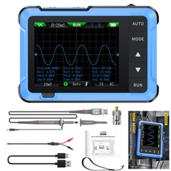 Fnirsi DSO510 2In1 Digital Oscilloscope Dds Signal Generator 28Inch Display 10Mhz Bandwidth 48Mss Sampling Rate Autonormalsingle Trigger Mode-image