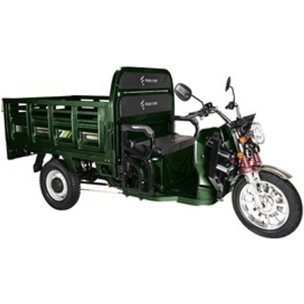Freejoyer FW5 Tricycle Cargo éLectrique Moteur 3000 W Batterie 72 V 58 Ah Vitesse Maximale 45 Kmh Autonomie 86 Km Frein à Disque Avant Et Frein à Tambour ArrièRe Absorption Des Chocs Avant Et ArrièRe Vert-image
