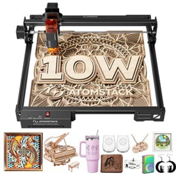 Atomstack A10 Pro V2 Graveur Laser 10 W Haute Vitesse 400 Mms PréCision 001 Mm Spot 006008 Mm 410380 Mm-image