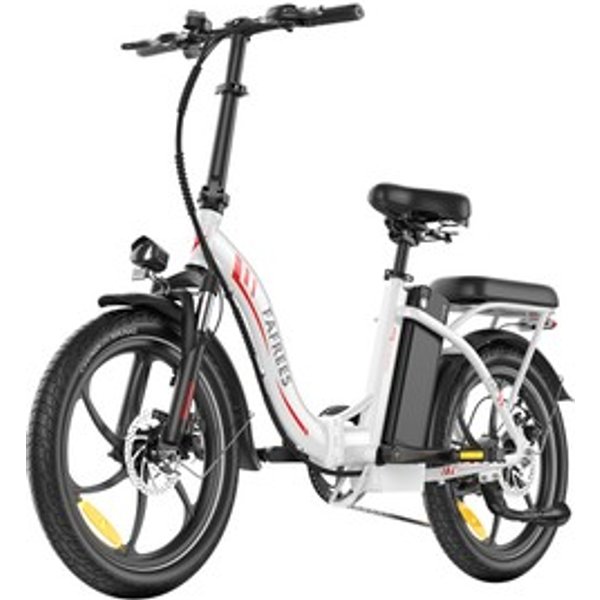 Fafrees F20+ VéLo éLectrique Pliable Moteur 250 W Batterie 36 V 20 Ah Pneus 20 X 3 Pouces Vitesse Maximale 25 Kmh Autonomie Maximale 90 Km Freins à Disque Suspension Avant Shimano 7 Vitesses Blanc-image
