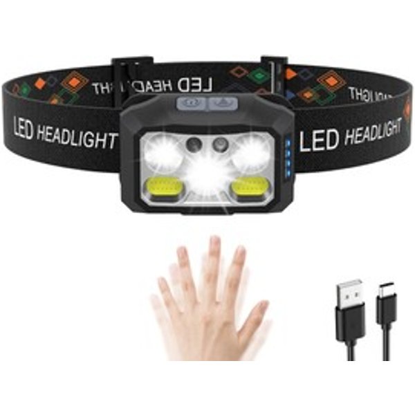 TD230 Motion Sensor Typec Rechargeable Headlamp For Night Running Camping Hiking 6 Key Modes 6 Motion Sensor Modes 1Pc-image