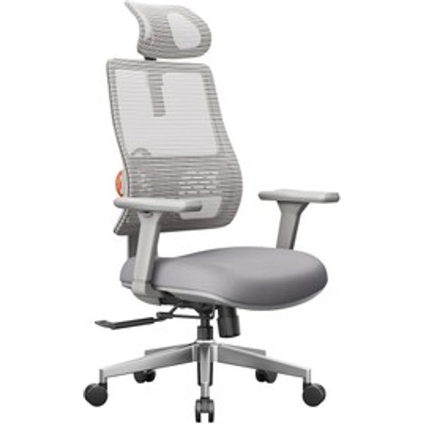 Newtral MAGICH003 Chaise De Bureau Ergonomique Dossier Autoadapté Soutien Lombaire Adaptatif AppuitêTe RéGlable Gris-image