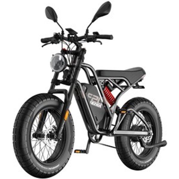 Fafrees F20 Ultra VéLo éLectrique Version AméLioréE Avec Freins Moteur 750 W Batterie 48 V 25 Ah Pneus Larges 20 X 5 Pouces Autonomie Maximale 140 Km Freins à Disque MéCaniques Suspension Hydraulique Shimano 7 Vitesses Noir-image