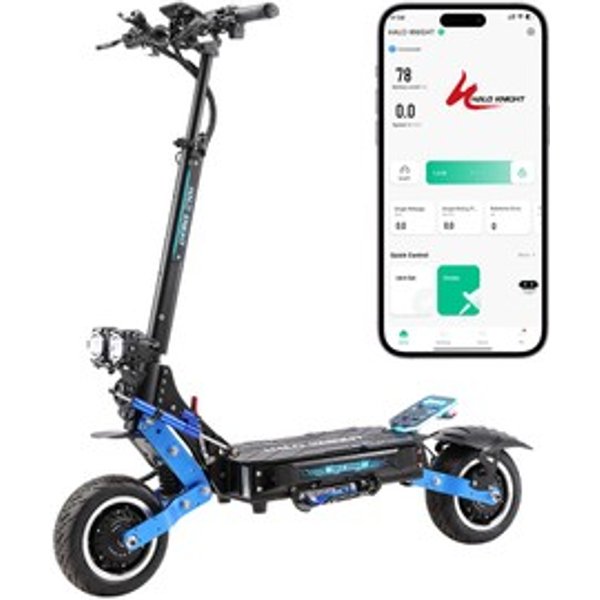 Halo Knight T108 Pro Trottinette éLectrique Moteur 23000W Batterie 60V 384Ah Pneus De 11 Pouces Vitesse Maximale De 95 Kmh Autonomie De 80 Km Freins Hydrauliques Doubles Suspension à Ressorts Avant Et ArrièRe-image