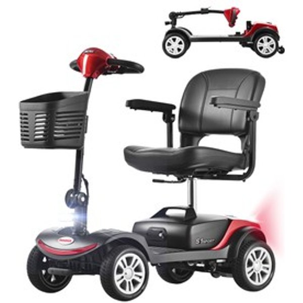 Sweetrich S1 Sport Scooter De Mobilité Moteur 300W Batterie 24V 12Ah Vitesse Maximale De 8 Kmh Autonomie De 15 Km Rouge-image