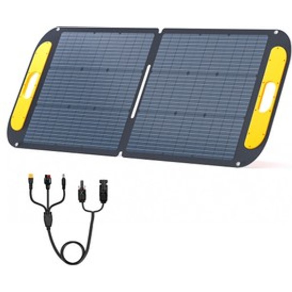 Vtoman VS110 110W Foldable Solar Panel 23 Highefficiency Monocrystalline Cells IP67 Waterproof Etfe Surface Adjustable Kickstand MC4 Connector For Portable Power Stations-image