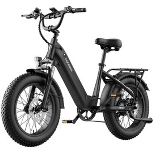 Fafrees F20 Rover VéLo éLectrique Moteur ArrièRe De 250W Batterie Amovible 48V 20Ah 960Wh Couple De 55Nm Autonomie Jusquà 100 Km Vitesse Maximale De 25 Kmh Pneus Larges 20×40 Freins à Disque Hydrauliques Shimano 7 Vitesses Noir-image