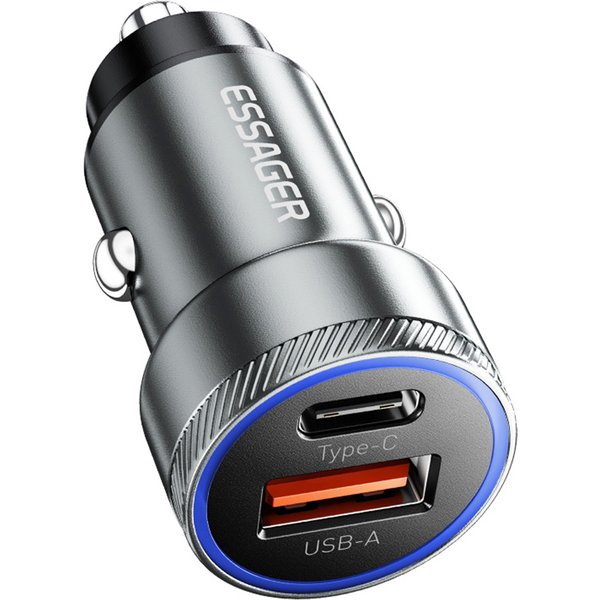 ESSAGER 54W Car Charger Gray