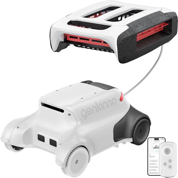Genkinno P2 Robot Pool Vacuum for Up to 100m²1000 sq ft Grey