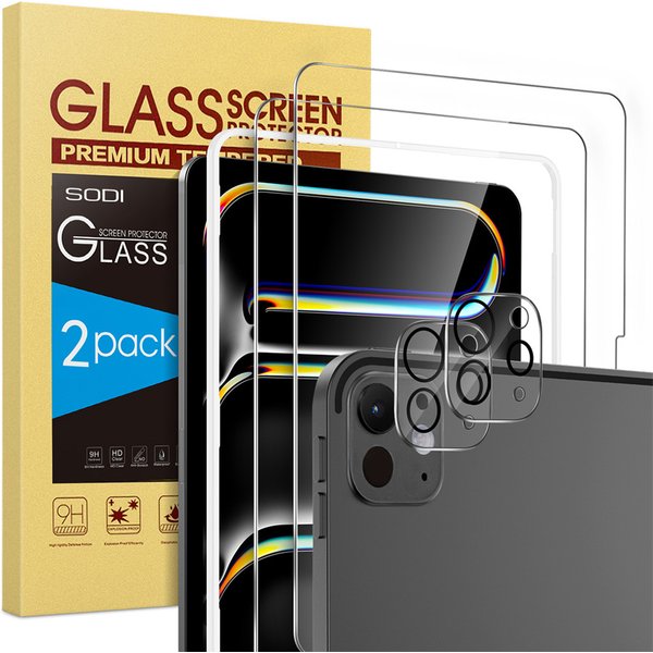 SODI 5 Pack Screen Protector Set for iPad Pro 11 Inch 2024
