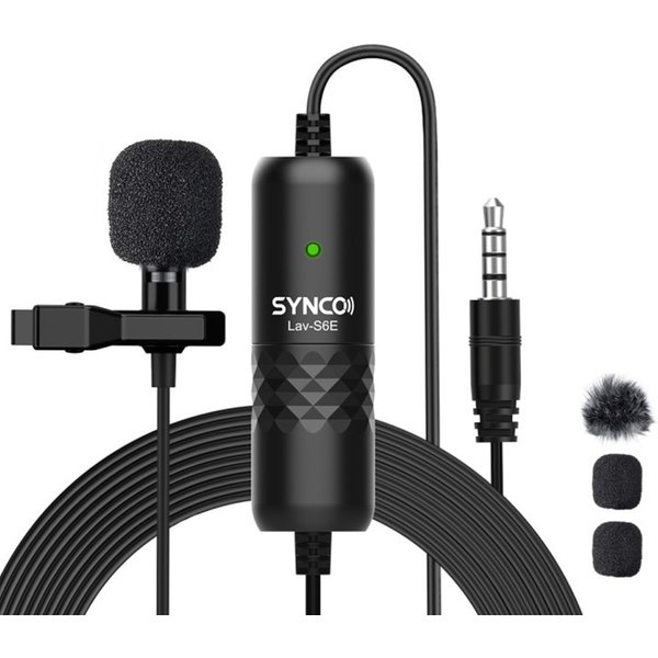 SYNCO S6E Omnidirectional Recording Lavalier Microphone