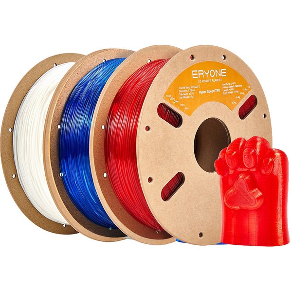 3kg ERYONE High Speed TPU Filament 1kg Transparent RedBlue1kg White