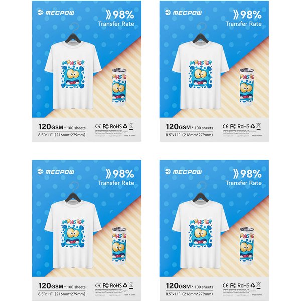 400pcs Mecpow 120G 85 x 11inch Sublimation Paper