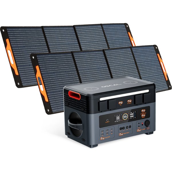 Blackview OSCAL PowerMax 2400 1872Wh Power Station2x200W Solar Panel