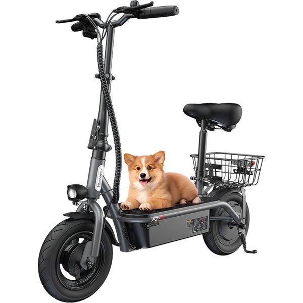 iScooter F2 Electric Scooter with Seat Rear Basket 500W 36V 78Ah